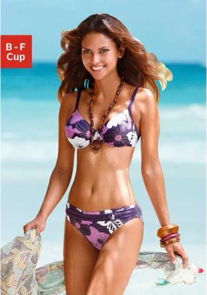 LASCANA Bügel-Bikini Damen lila-bedruckt Gr.50 Cup F