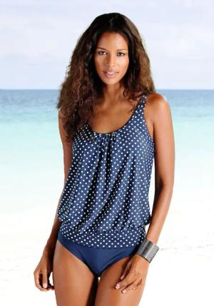 LASCANA Oversize-Tankini Damen marine-weiß Gr.40