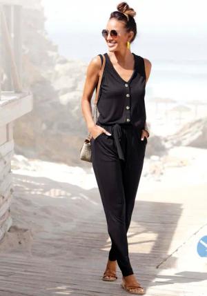 LASCANA Jumpsuit Damen schwarz Gr.40