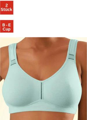 PETITE FLEUR T-Shirt-BH Damen mint+weiß Gr.105B