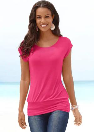 LASCANA Longshirt Damen pink Gr.52/54
