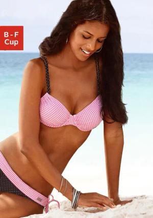 BUFFALO Bügel-Bikini-Top Damen rosa-schwarz Gr.42 Cup E