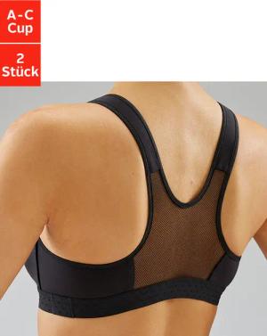 PETITE FLEUR Sport-BH Damen 2xschwarz Gr.70A