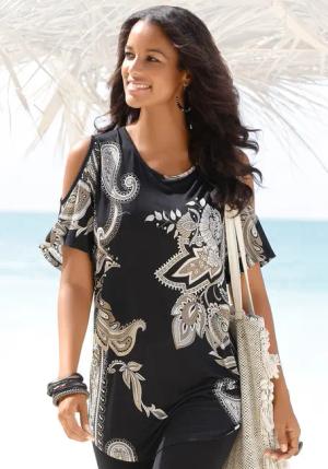 LASCANA Longshirt Damen bedruckt Gr.44/46