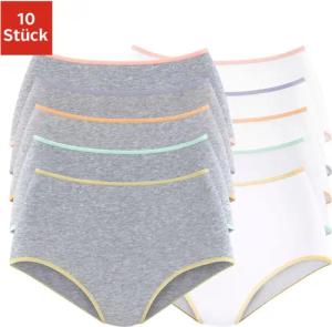 PETITE FLEUR Taillenslip Damen grau-meliert, weiß Gr.40/42