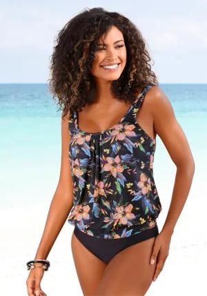 LASCANA Tankini-Top Damen anthrazit-bedruckt Gr.46