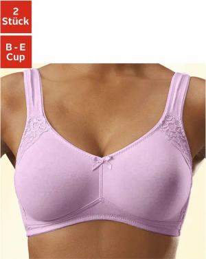 PETITE FLEUR Soft-BH Damen flieder+weiß Gr.85E