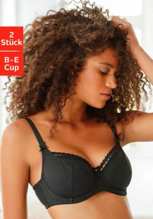PETITE FLEUR Bügel-BH Damen weiß+schwarz Gr.85B