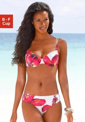 LASCANA Bügel-Bikini Damen weiß-bedruckt Gr.36 Cup C
