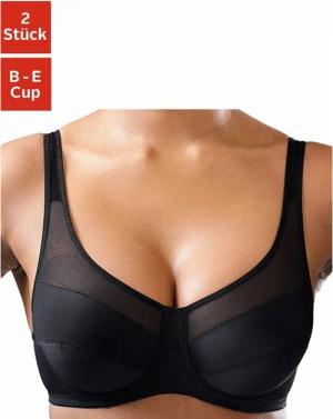 PETITE FLEUR Bügel-BH Damen schwarz+weiß Gr.75C