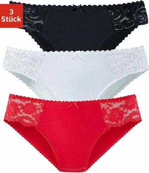 PETITE FLEUR Jazz-Pants Slips Damen rot, schwarz, weiß Gr.52/54