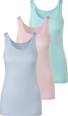 PETITE FLEUR Achselhemd Damen blau, rosé, mint Gr.42