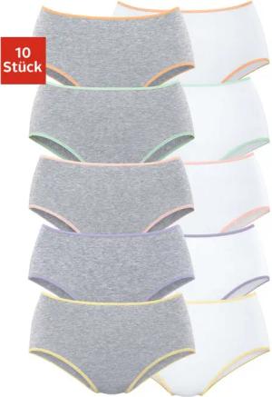 PETITE FLEUR Hüftslip Damen grau-meliert, weiß Gr.44/46