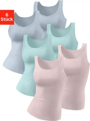 PETITE FLEUR Achselhemd Damen blau, rosé, mint Gr.52