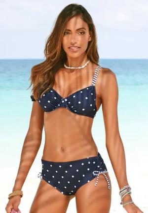 S.OLIVER Bikini-Hose Damen marine-weiß Gr.44