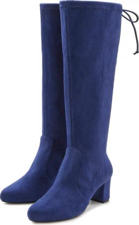 LASCANA Schlupfstiefel Damen navy Gr.42
