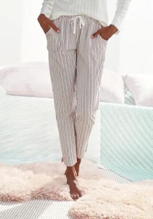 S.OLIVER Damen Pyjamahose blassrosa-gestreift Gr.44/46