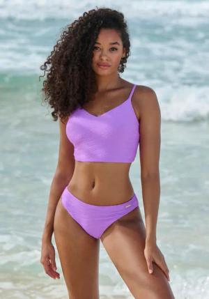 SUNSEEKER Crop-Bikini-Top Damen lila Gr.34 Cup C/D