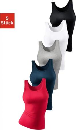 PETITE FLEUR Unterhemd Damen rot, marine, grau-meliert, weiß, schwarz Gr.38/40