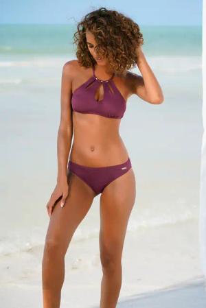 LASCANA Bikini-Hose Damen bordeaux Gr.46