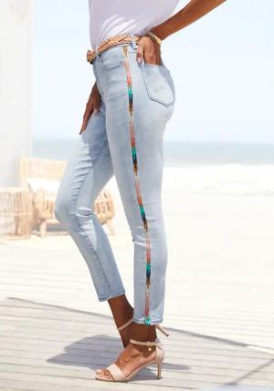 LASCANA High-waist-Jeans Damen light blue washed Gr.40