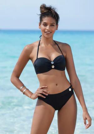 VIVANCE Bügel-Bandeau-Bikini Damen schwarz Gr.42 Cup B