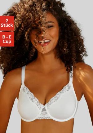 PETITE FLEUR Bügel-BH Damen schwarz+weiß Gr.90C