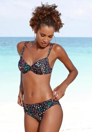 S.OLIVER Bikini-Hose Damen schwarz-bedruckt Gr.44