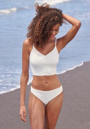 SUNSEEKER Crop-Bikini-Top Damen weiß Gr.40 Cup A/B