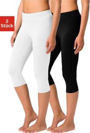 VIVANCE ACTIVE Caprileggings Damen 1x weiß, 1x schwarz Gr.40/42