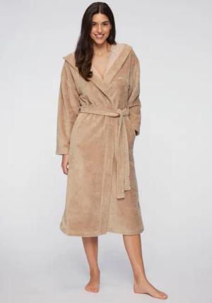 LASCANA Bademantel Damen sand Gr.S/32