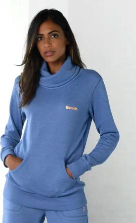 BENCH. LOUNGEWEAR Longsweatshirt Damen jeans-meliert Gr.36/38