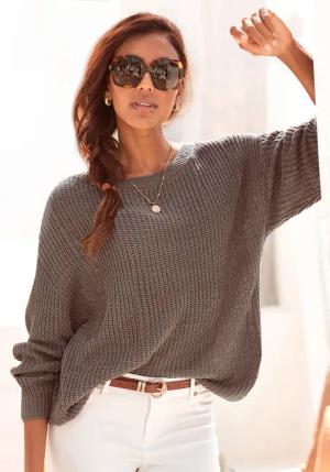 LASCANA Strickpullover Damen stein Gr.36/38