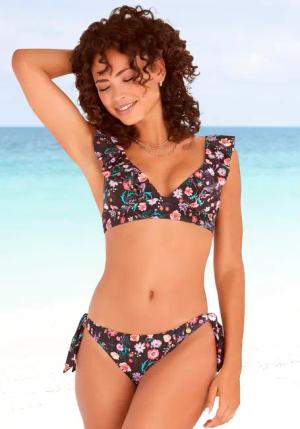 LASCANA Bikini-Hose Damen schwarz-bedruckt Gr.38