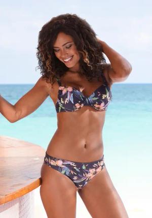 LASCANA Bikini-Hose Damen anthrazit-bedruckt Gr.42