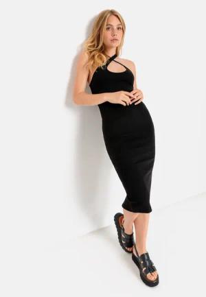 LSCN BY LASCANA Midikleid Damen schwarz Gr.38
