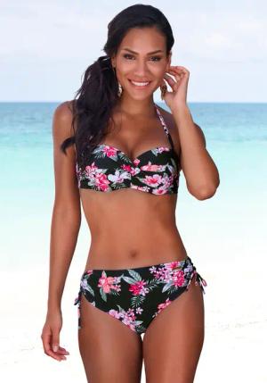 LASCANA Bikini-Hose Damen schwarz-bedruckt Gr.36