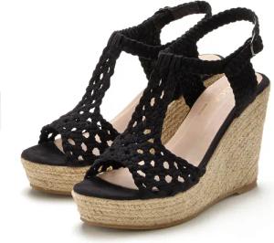 LASCANA Keilsandalette Damen schwarz Gr.41