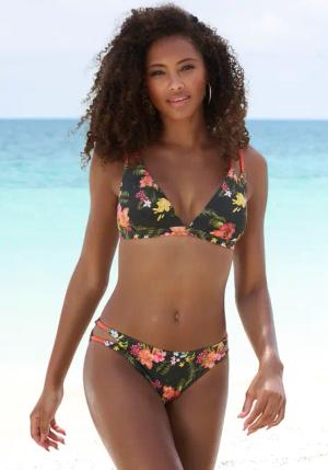 LASCANA Bikini-Hose Damen oliv bedruckt Gr.32