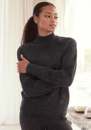 LASCANA Strickpullover Damen Anthrazit Gr.40/42