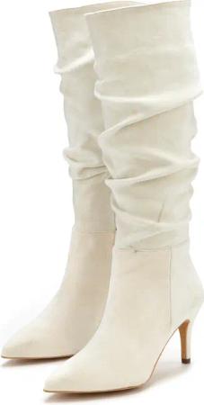 LASCANA Reißverschlussstiefel Damen beige Gr.42