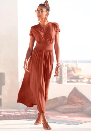 LASCANA Midikleid Damen terrakotta Gr.46