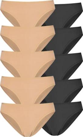 PETITE FLEUR Bikinislip Damen beige, schwarz Gr.44/46