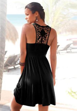 LASCANA Strandkleid Damen schwarz Gr.44