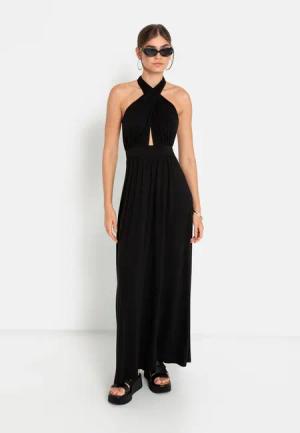LSCN BY LASCANA Neckholderkleid Damen schwarz Gr.50