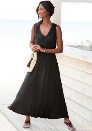 S.OLIVER Maxikleid Damen schwarz Gr.46