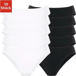 PETITE FLEUR Bikinislip Damen weiß, schwarz Gr.48/50