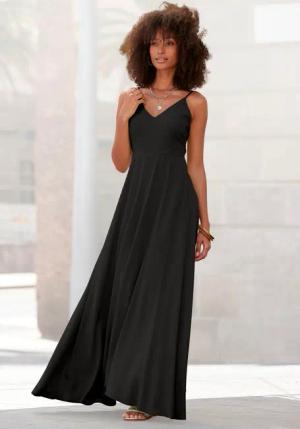 LASCANA Maxikleid Damen schwarz Gr.38
