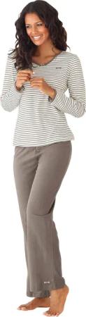 H.I.S Damen Pyjama creme-taupe Gr.52/54