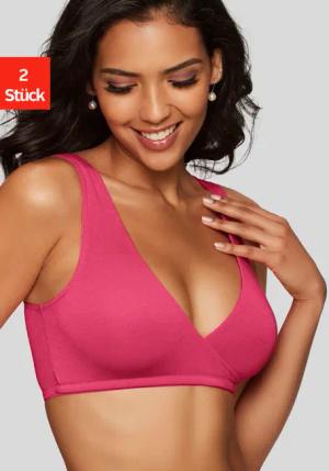 PETITE FLEUR Still-BH Damen pink+weiß Gr.42